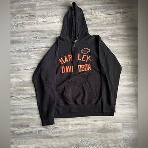 Vintage Y2K Harley Davidson Half-Zip Hoodie